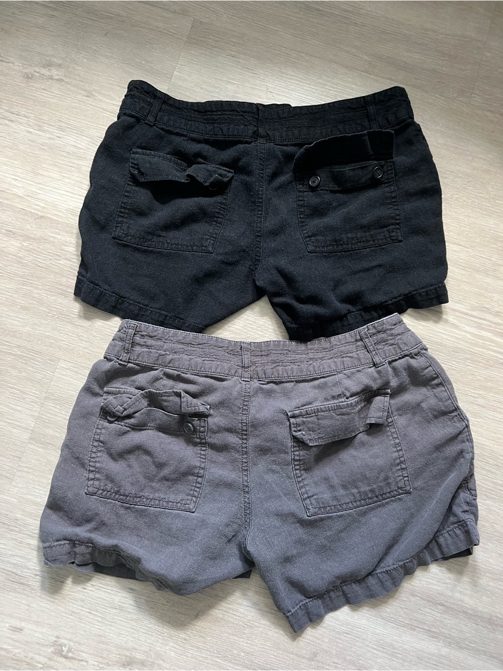 Apt. 9 LOT of 2 Linen Blend Modern Casual Shorts - Black & Gray 4 - Picture 3 of 6